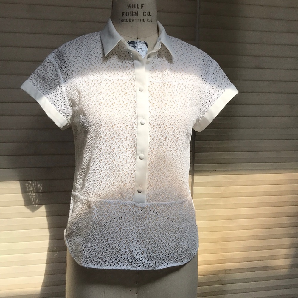 ICB white lace top size 4.